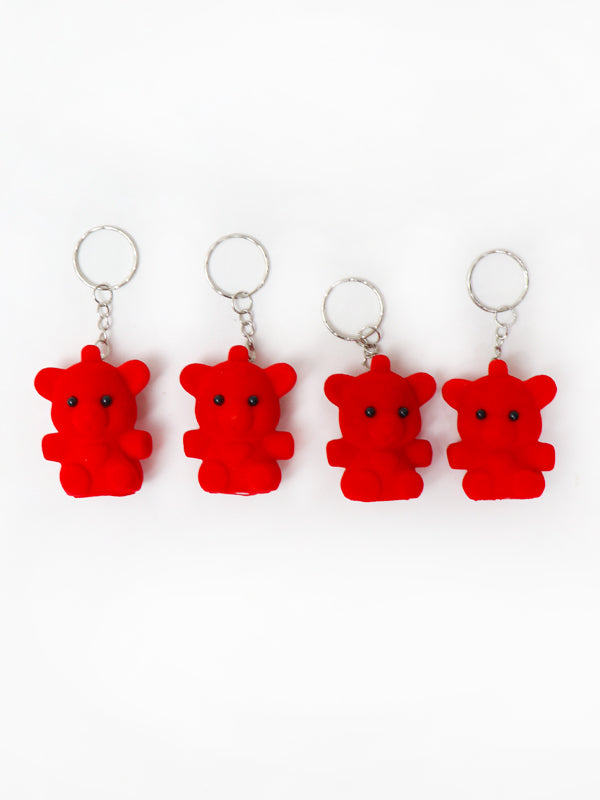 KC05 Bear Keychain Red - Pack of 4