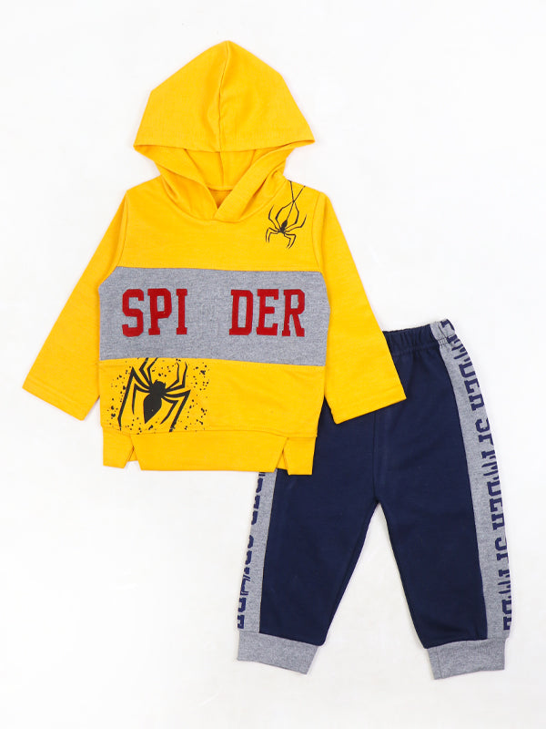 BS18 SK Hooded Kids Suit 1Yr - 4Yr Spider Yellow