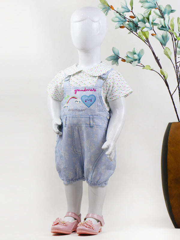 NBS07 TG Newborn Baby Romper 3Mth - 9Mth Light Blue
