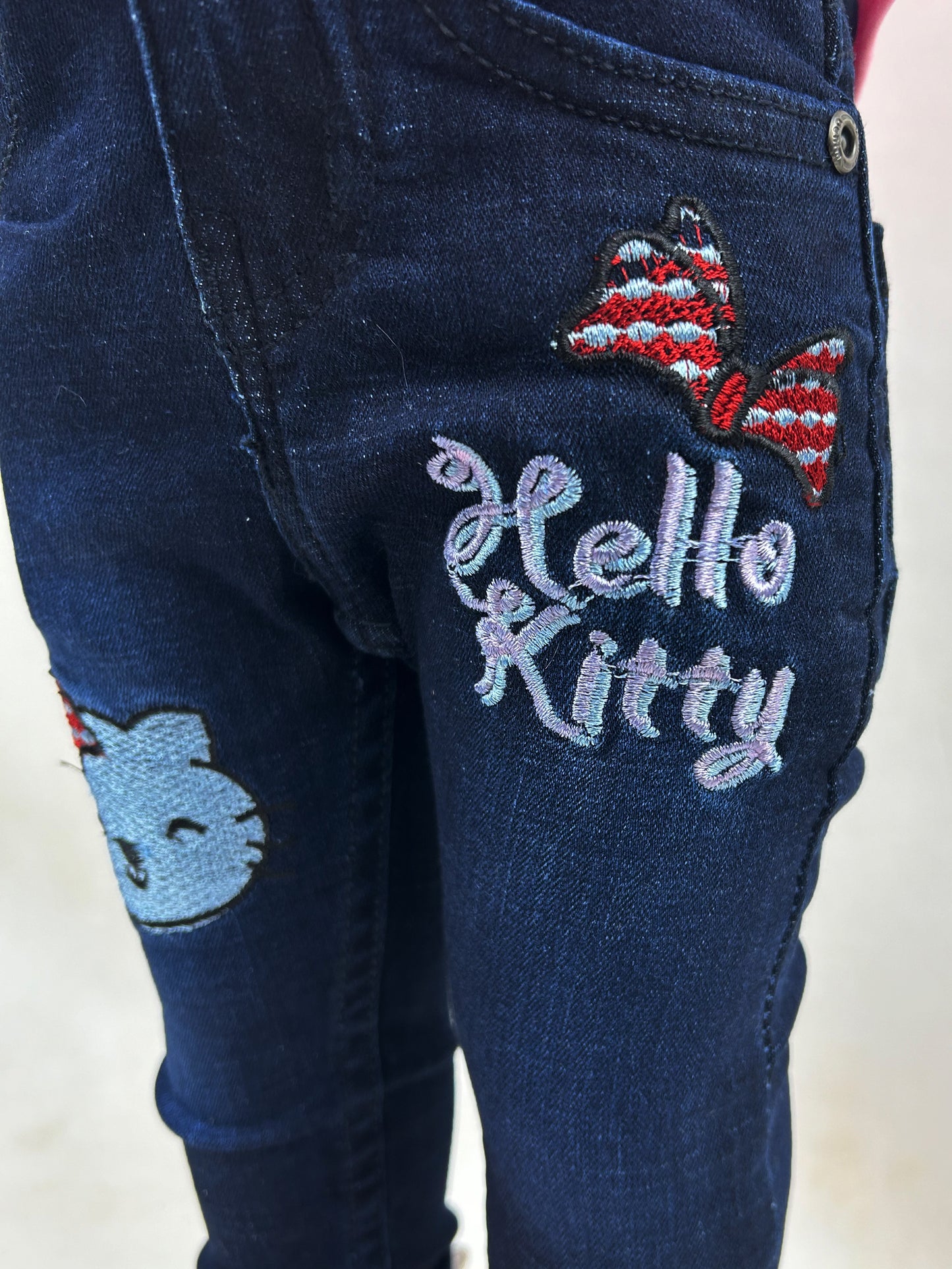 2Yrs - 8Yrs Navy Blue Stretchable Denim Jeans For Girls GJ13
