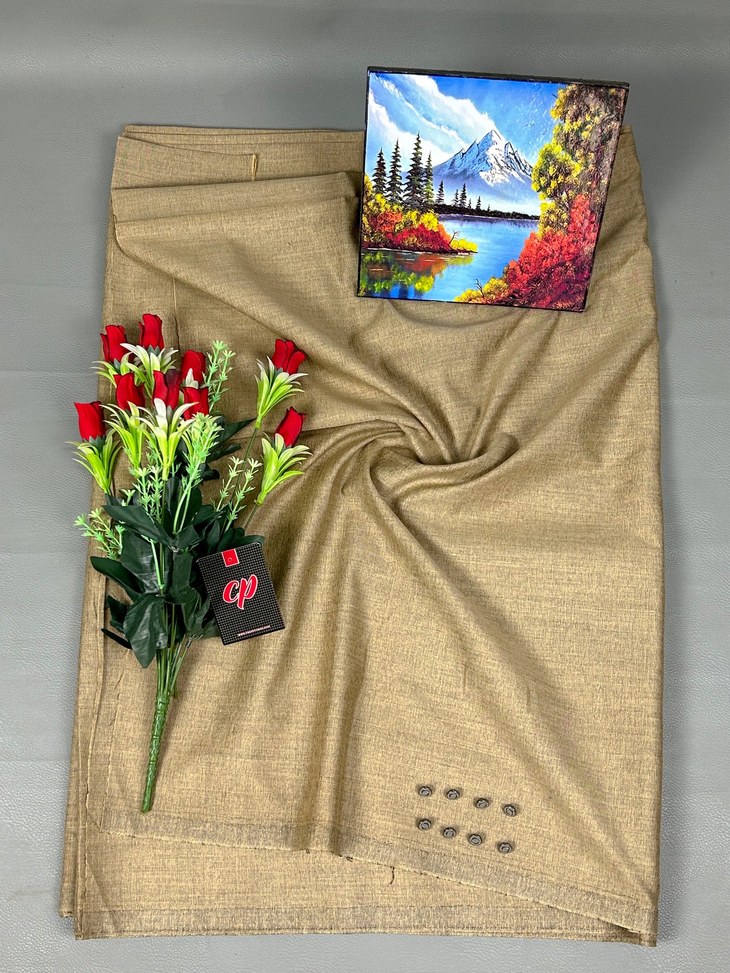 Brown Unstitched Kameez Shalwar For Men MUF81