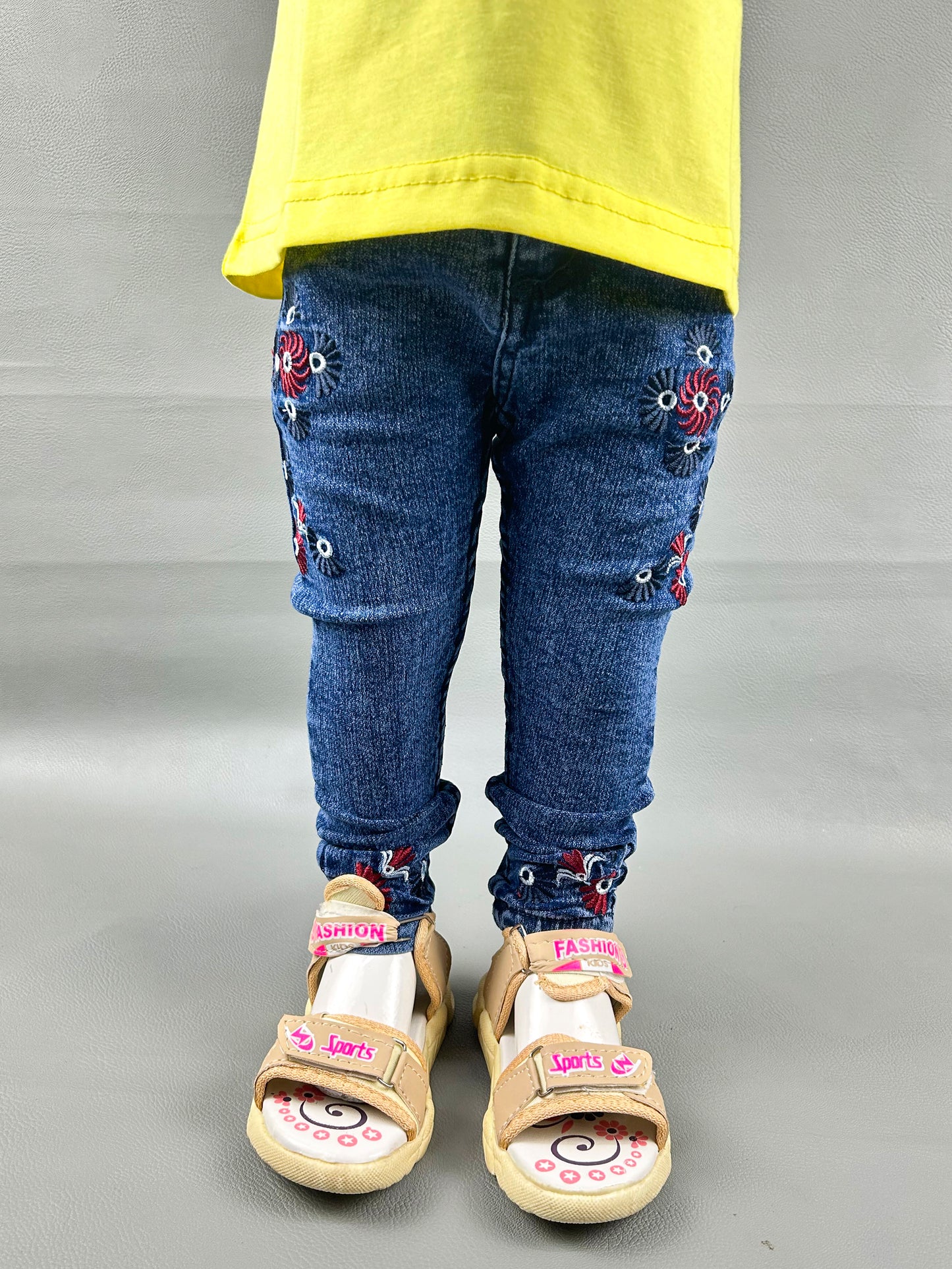 3Yrs - 13Yrs Blue Stretchable Denim Jeans For Girls GJ03