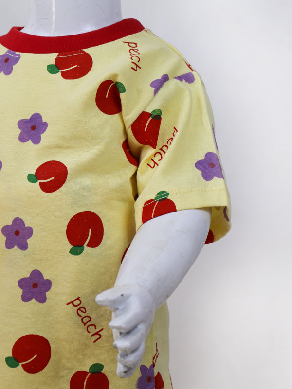 NG Girls Jersey Night Suit 1Yrs 8Yrs Light Yellow – The Cut Price