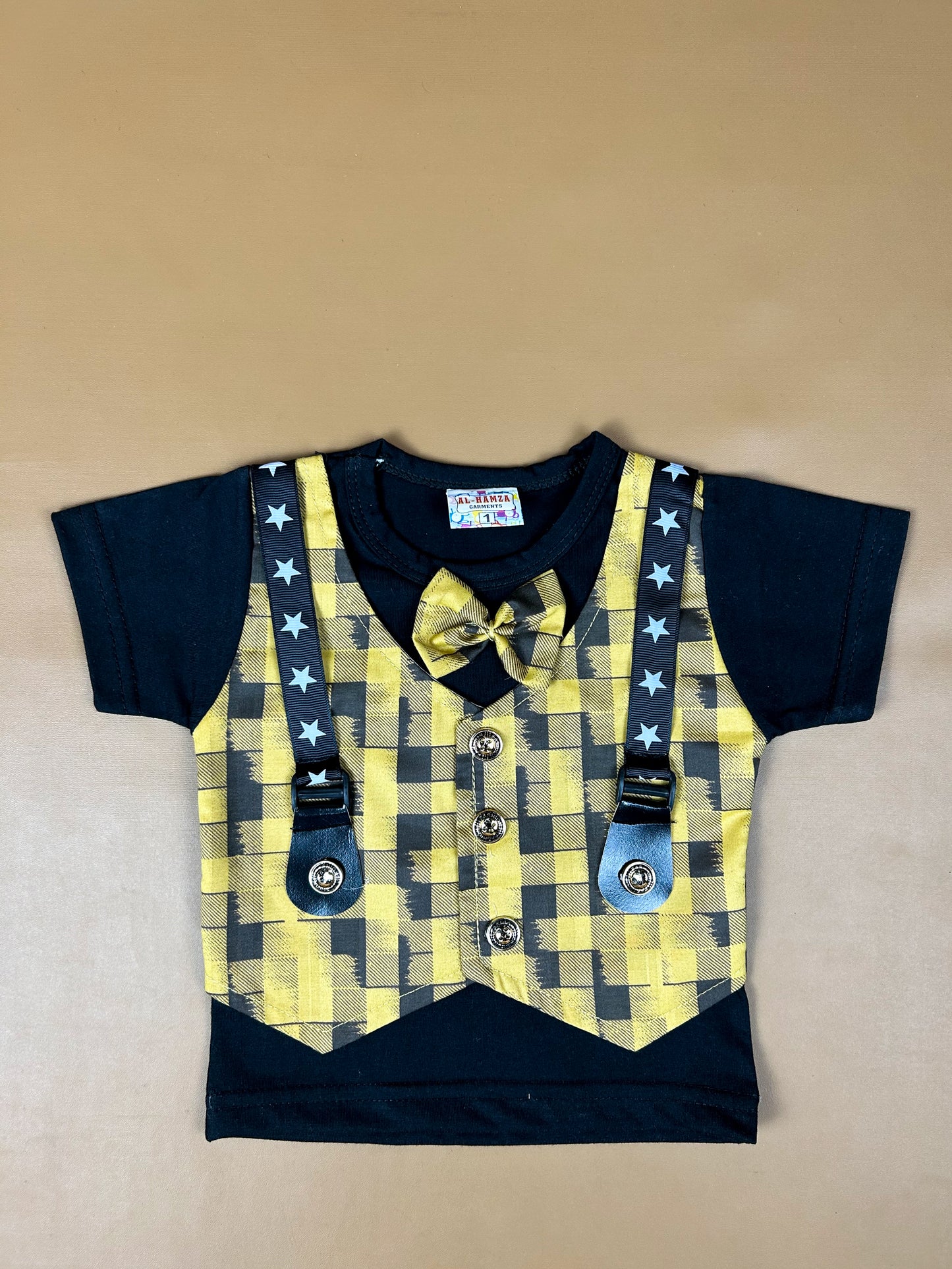 0Mth - 6Mth Black Baba Suit For Newborns NBS344