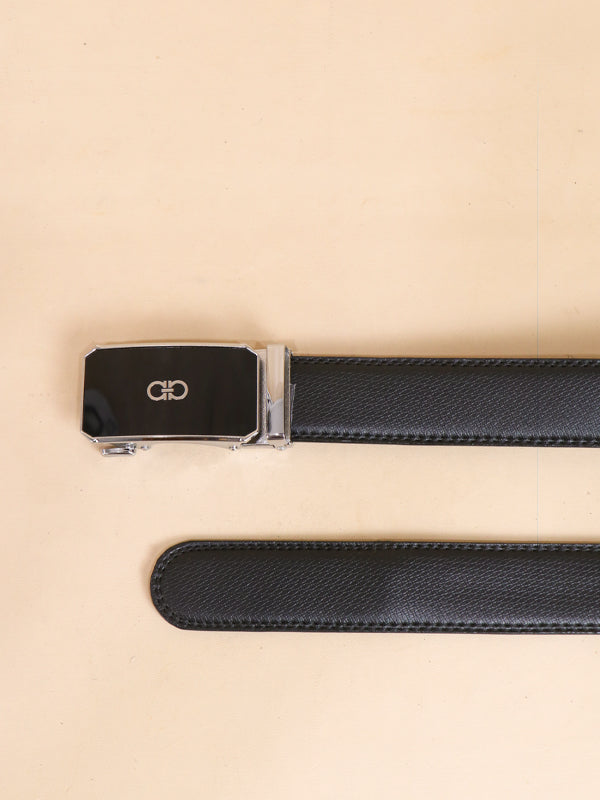 Black Faux Leather Belt For Men's MB18