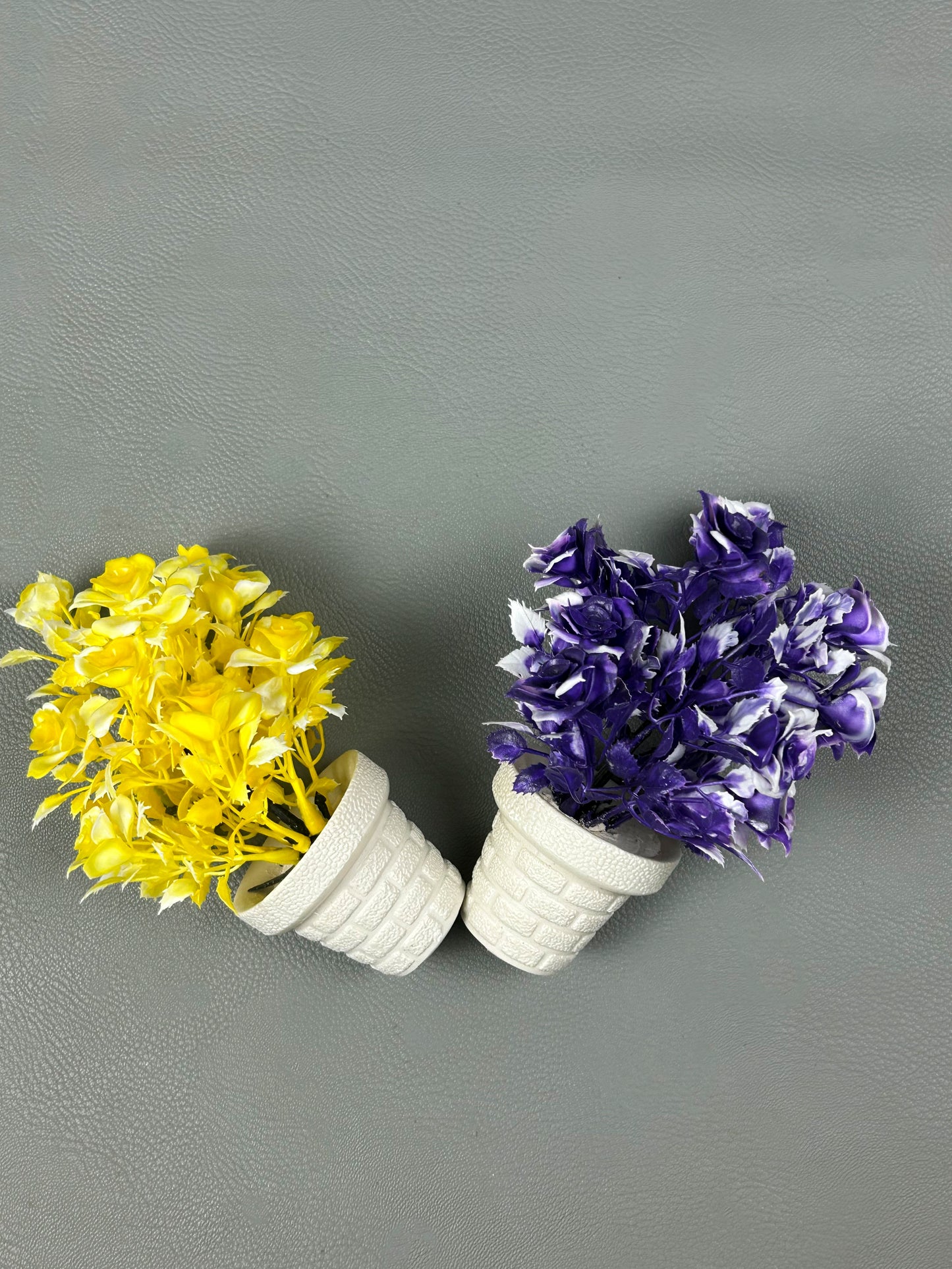 Pack of 2 Artificial Flowers/Plants for Decorations with Pot 33 AFP04