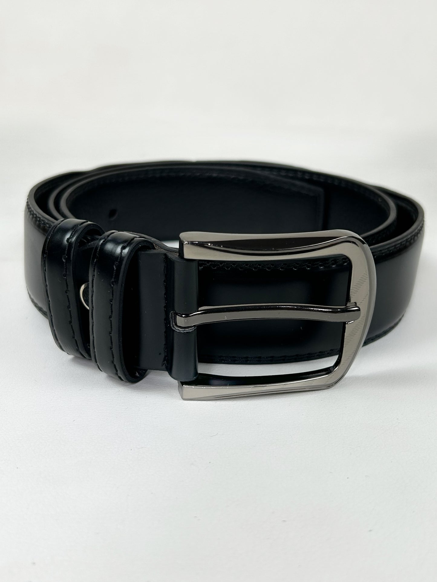 Black Faux Leather Belt For Men MB53
