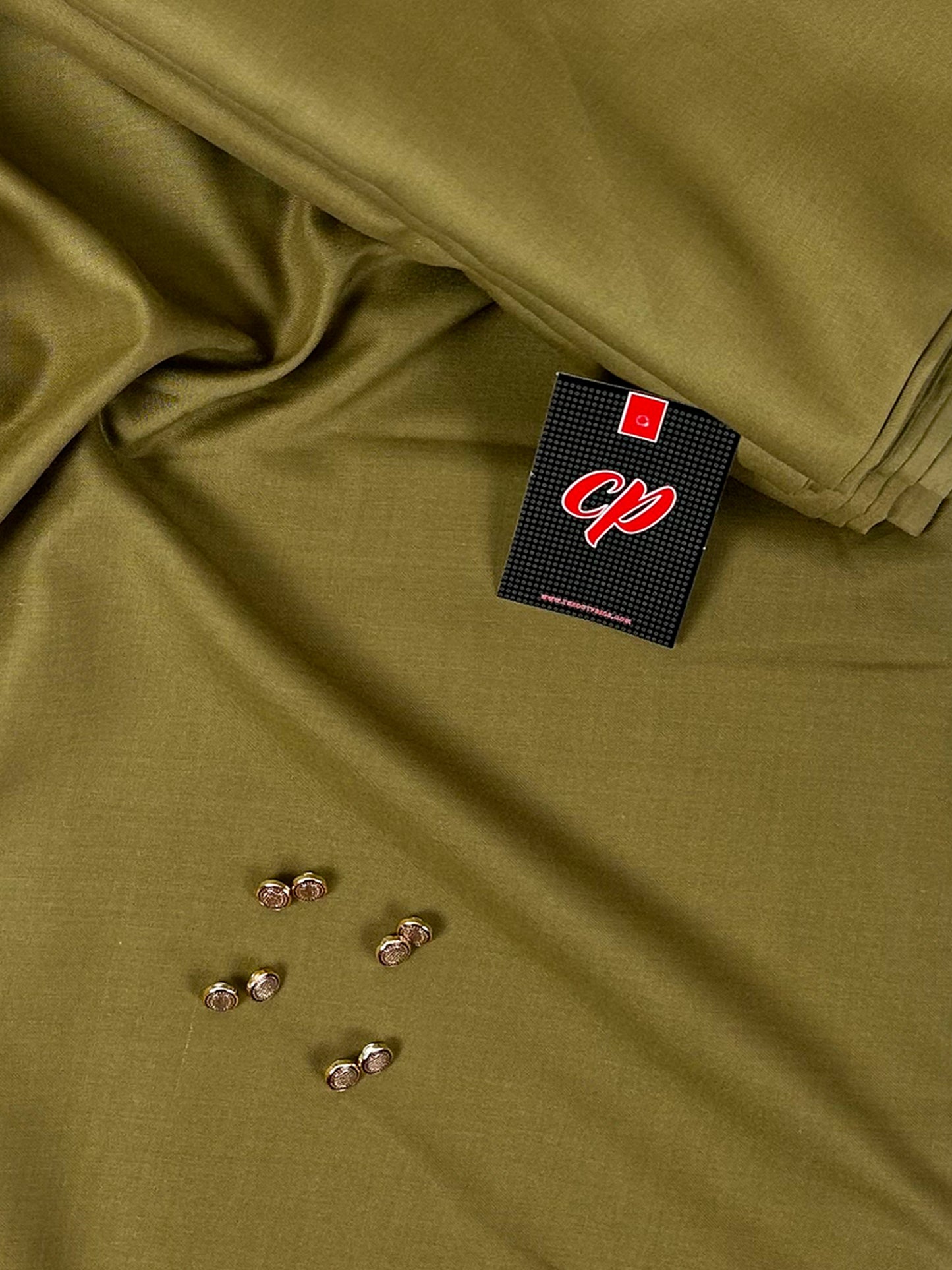 Men's Unstitched Kameez Shalwar Fabric Plain Olive Green MUF63