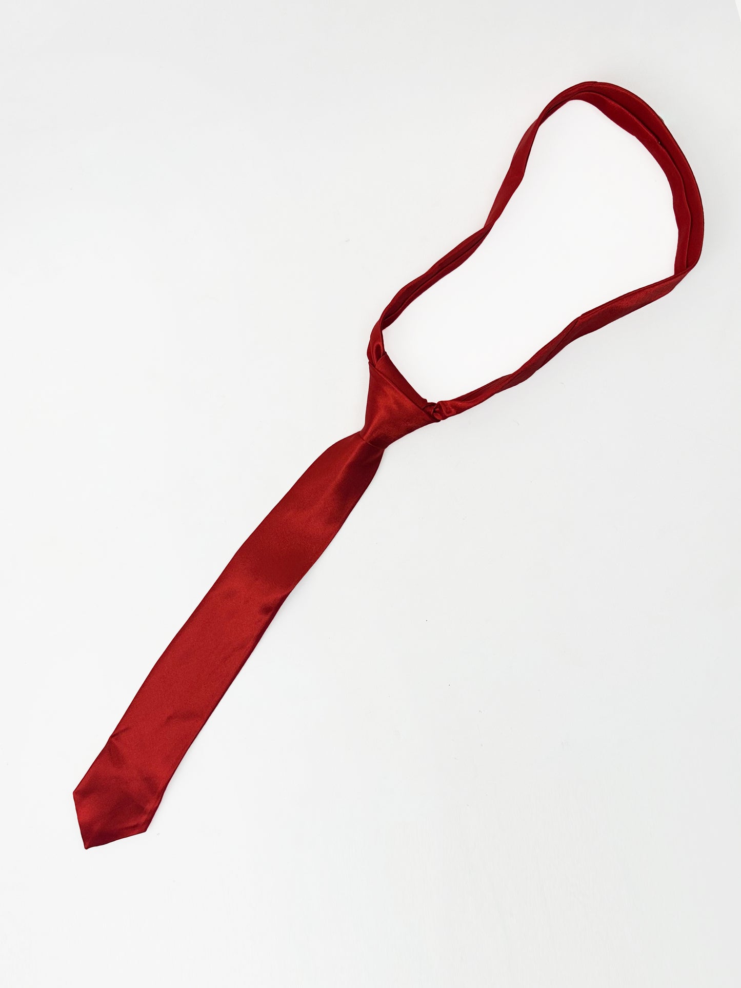 Red Pencil Tie Thin Formal Party Wear MPT01