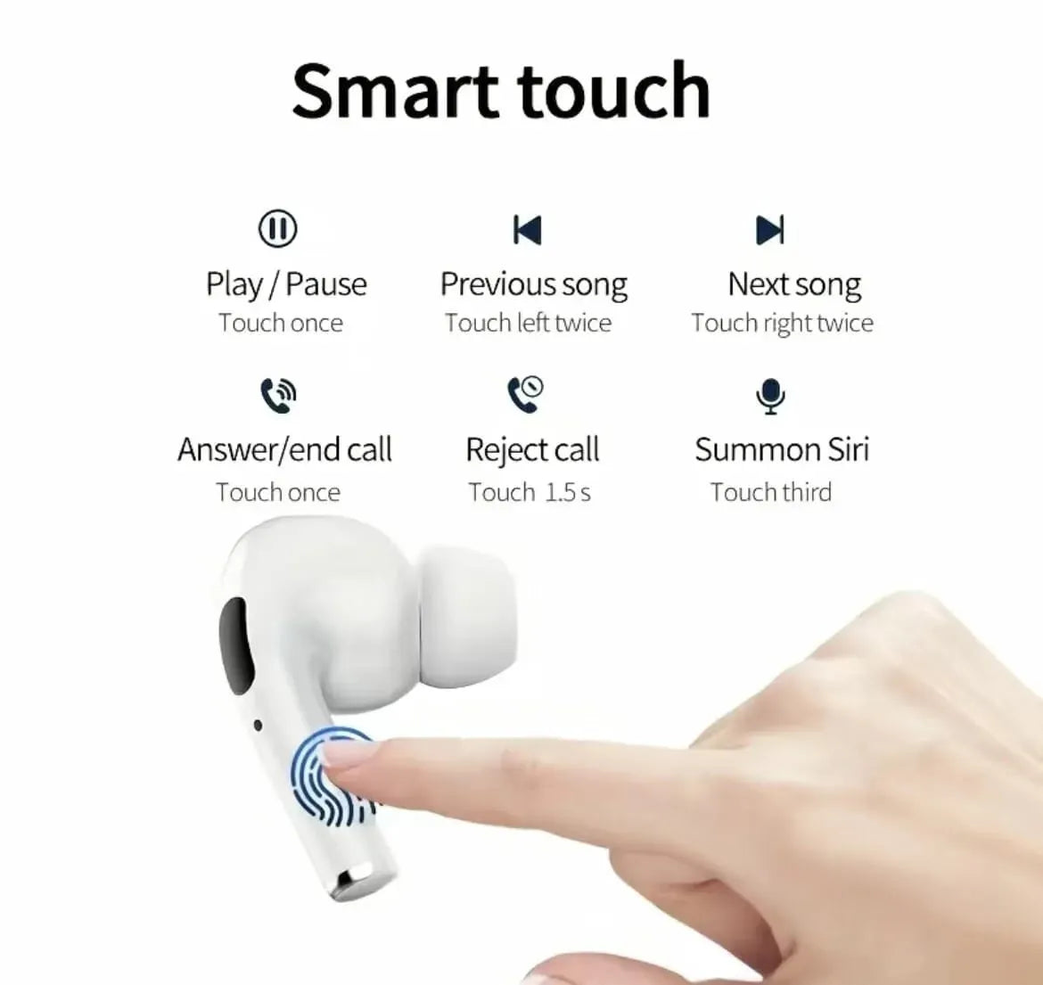 White Air Wireless Stereo Earbuds MA29