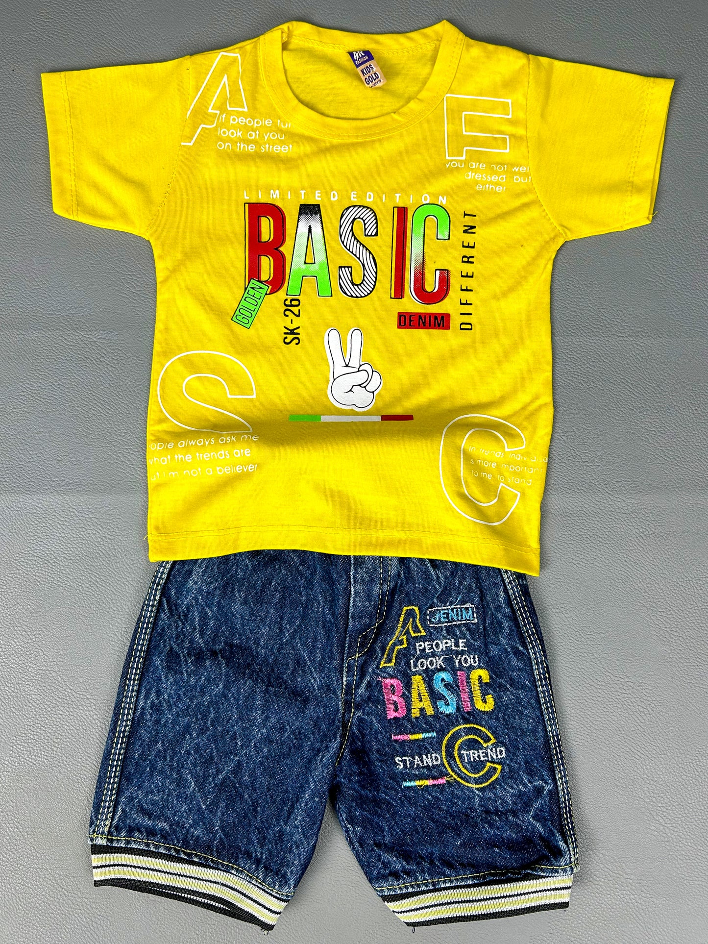 1Yr - 4Yrs Basic Yellow Suit For Kids RZ BS233