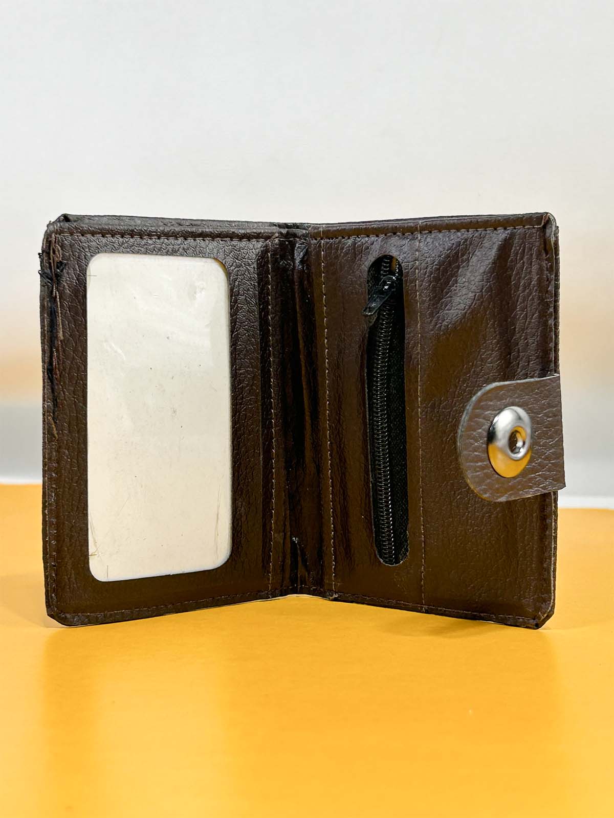 Dark Brown Syn-Leather Wallet For Men MW43