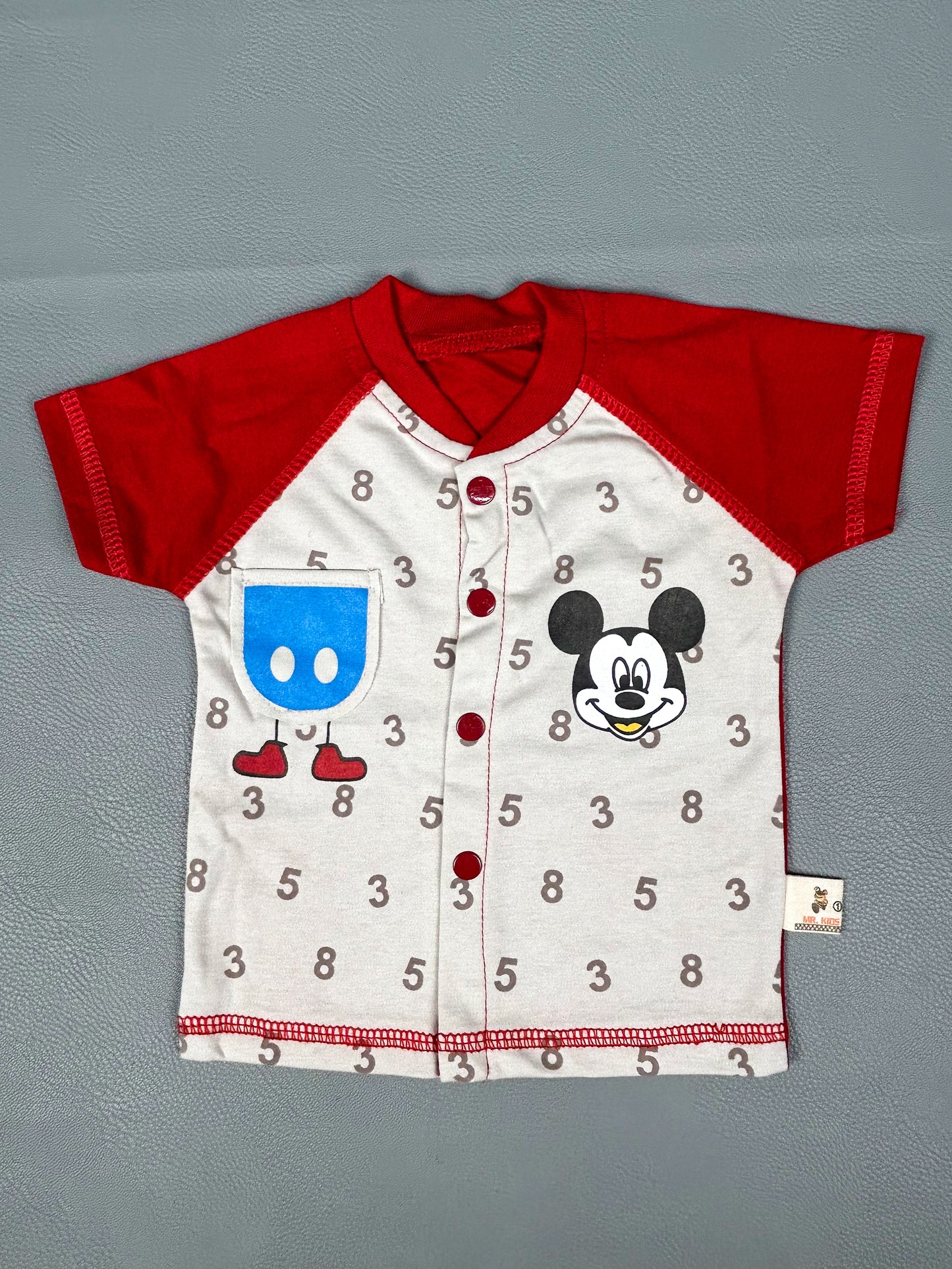 3Mth - 9Mth Mickey Red Baba Suit For Newborns FG NBS317