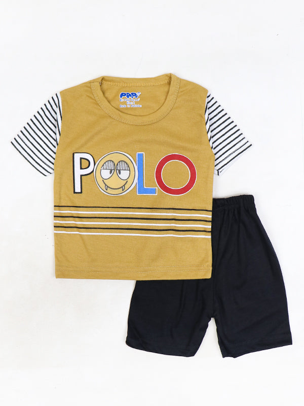 PG Newborn Baba Suit 3Mth - 9Mth Polo Brown