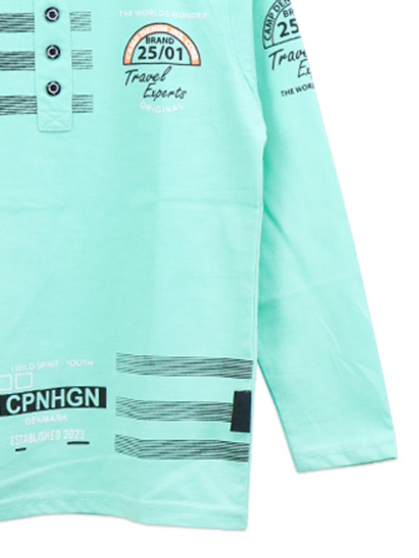 ATT Boys T-Shirt 5Yrs - 10 Yrs Expert Light Turquoise