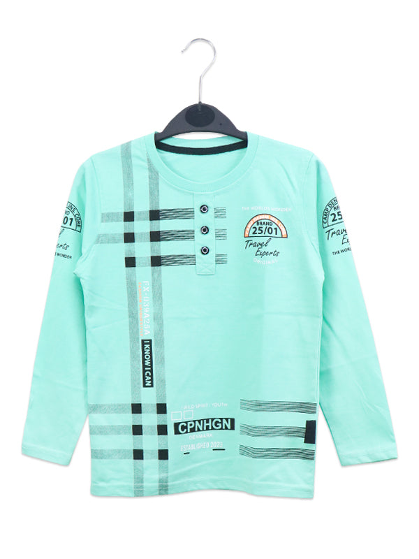 ATT Boys T-Shirt 5Yrs - 10 Yrs Expert Light Turquoise