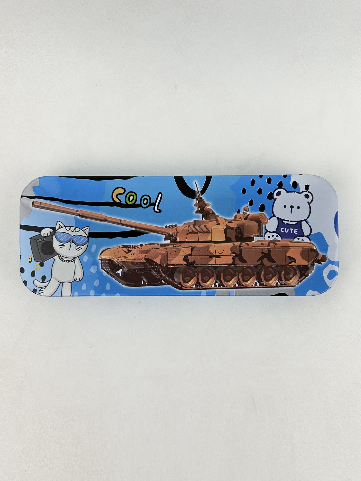 Cool Tank Blue Pencil Box For Kids PB74