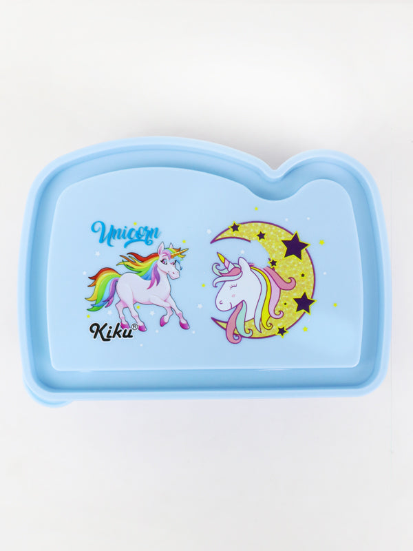 Unicorn School Lunch Box Blue