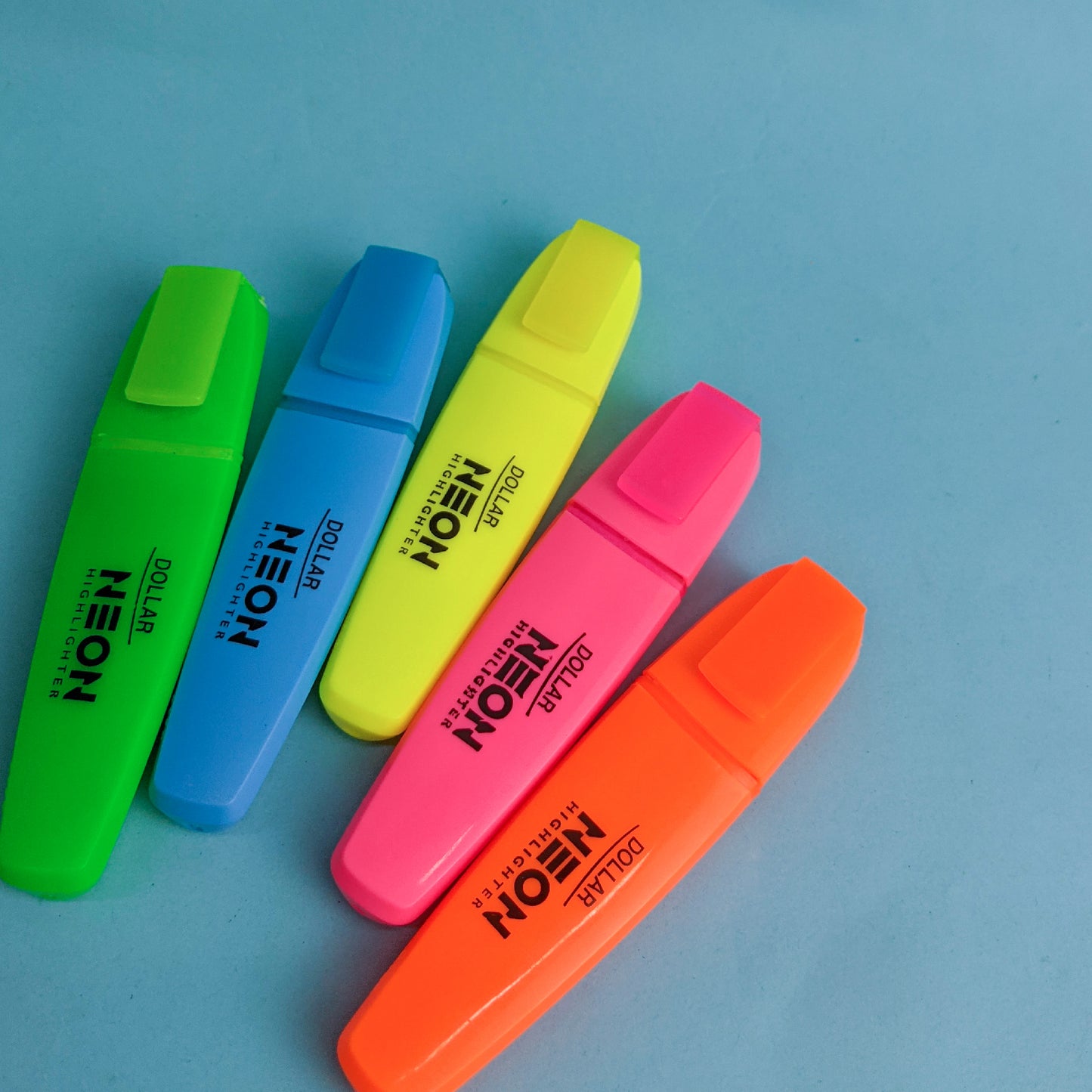 Pack Of 5 Dollar Neon Highlighter