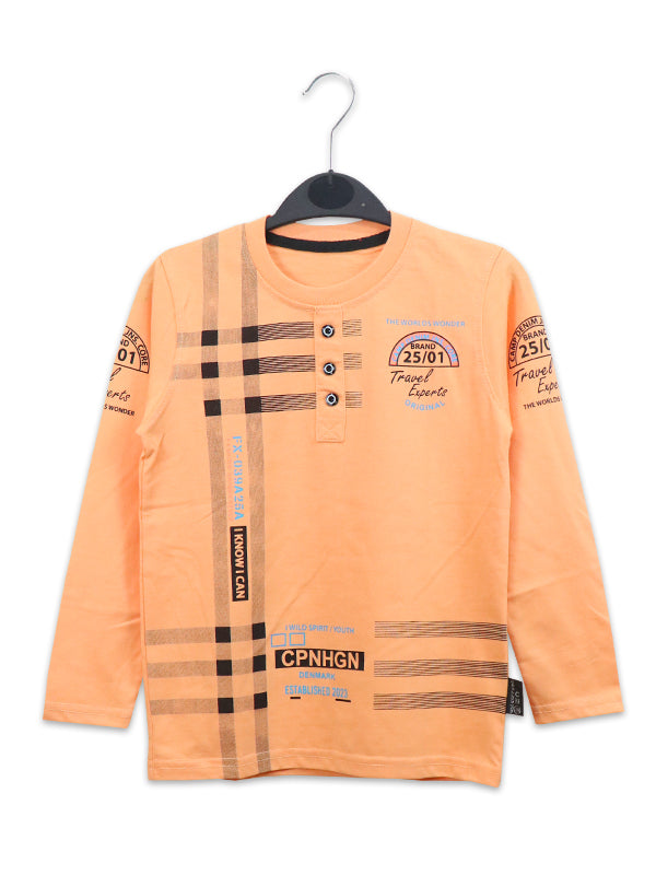 ATT Boys T-Shirt 5Yrs - 10 Yrs Expert Peach