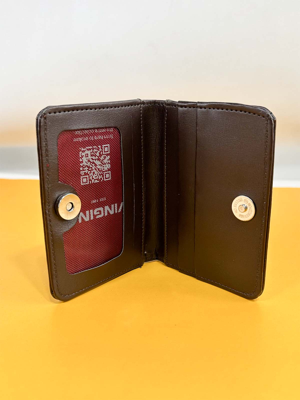 Dark Brown Syn-Leather Wallet For Men MW47