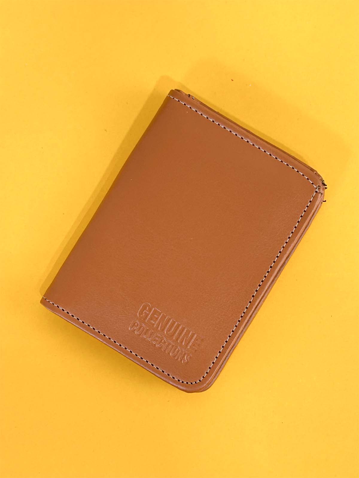 Light Brown Syn-Leather Wallet For Men MW48