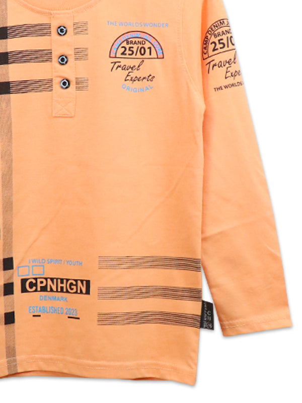 ATT Boys T-Shirt 5Yrs - 10 Yrs Expert Peach
