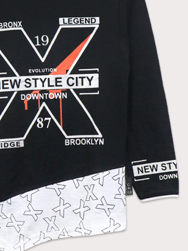 ATT Boys T-Shirt 5Yrs - 10 Yrs Downtown Black