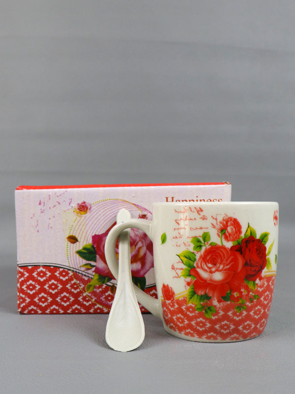 World Coffee Mug with Spoon Set & Lid