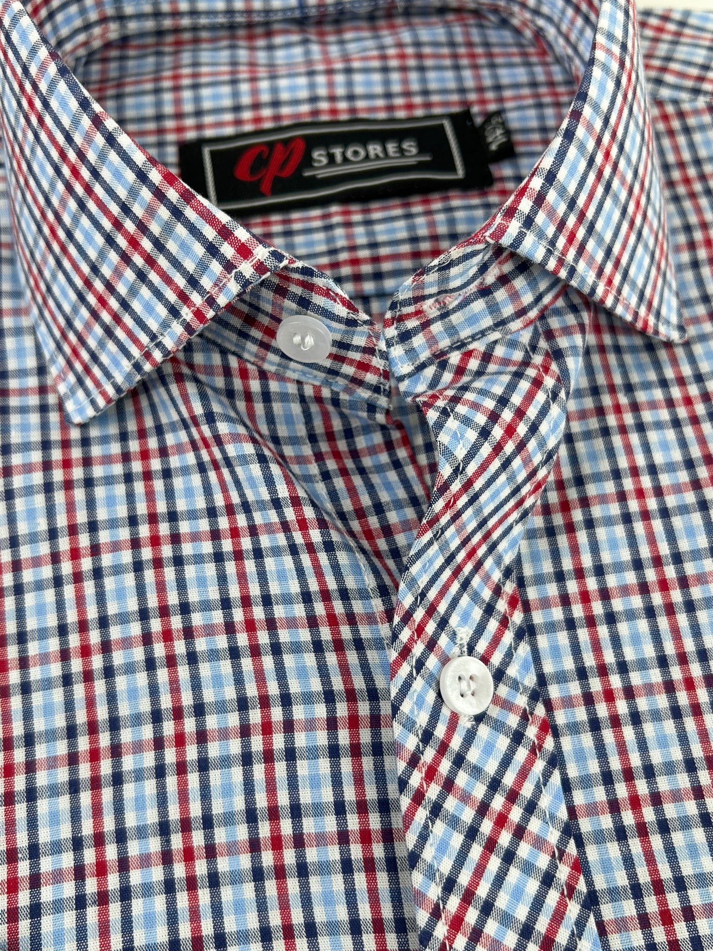 Red Checks Formal Dress Shirt For Men MFS306