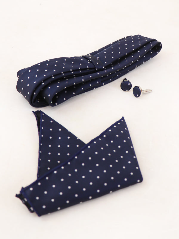 TBS48 3Pcs Tie Gift Box Tie Cuff-Link Pocket Square