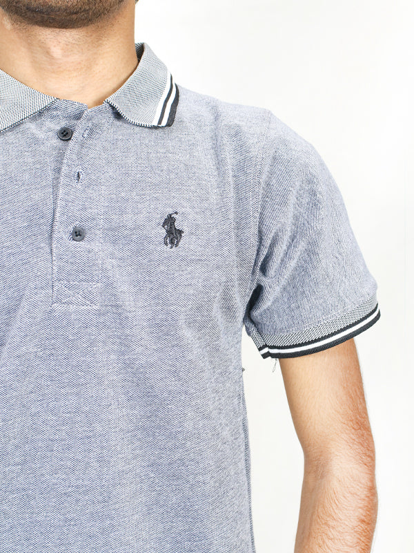 Men's Paddy Curved Polo T-Shirt Light Gray