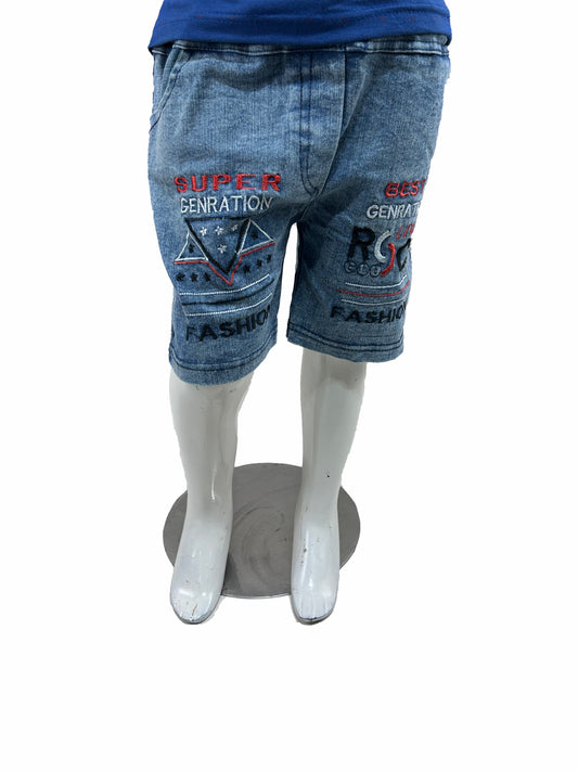 1.5Yrs - 4Yrs Super Blue Denim Jeans Short For Boys BJS05