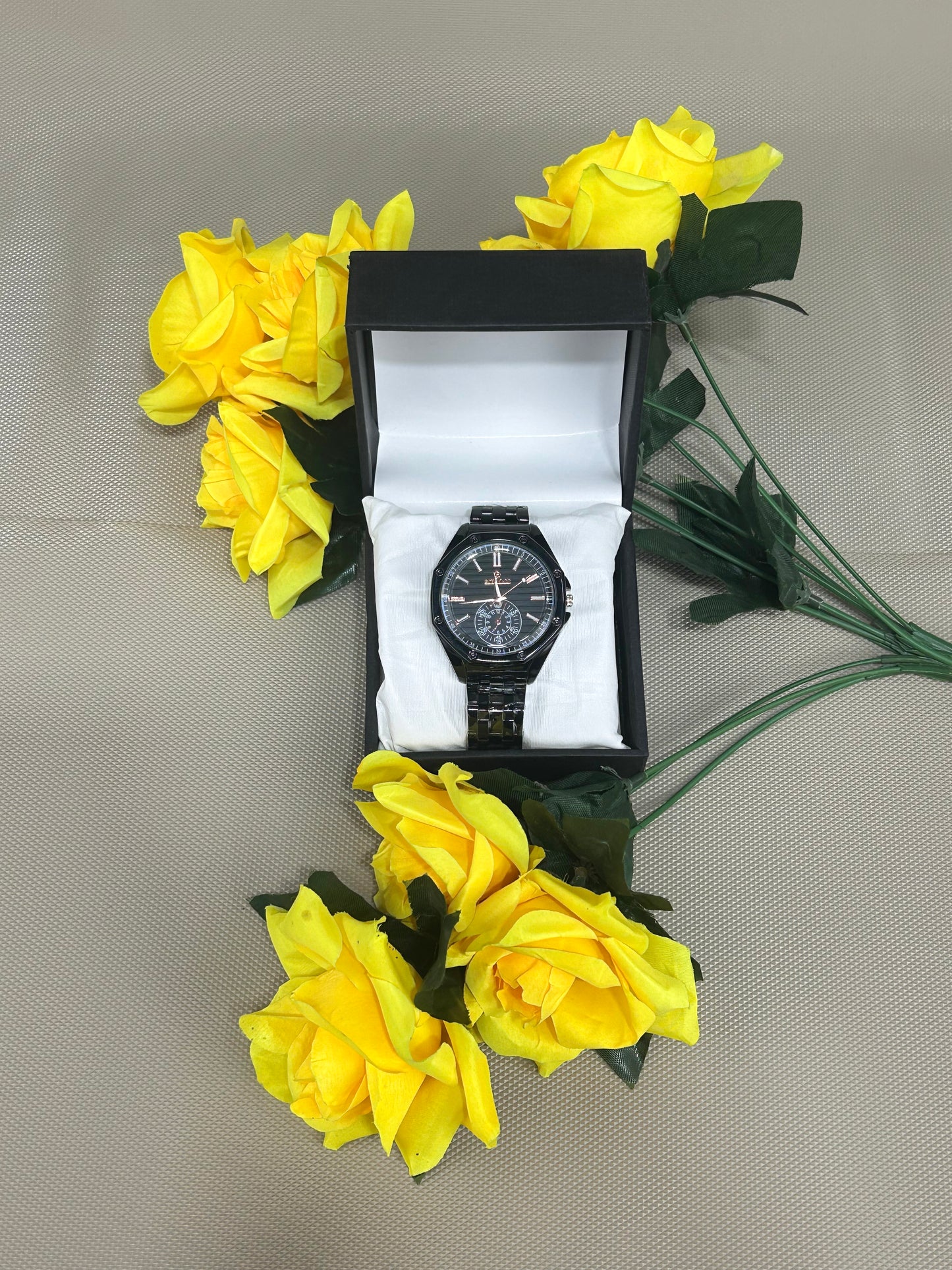 Black Stainless Steel Watch For Men MW96