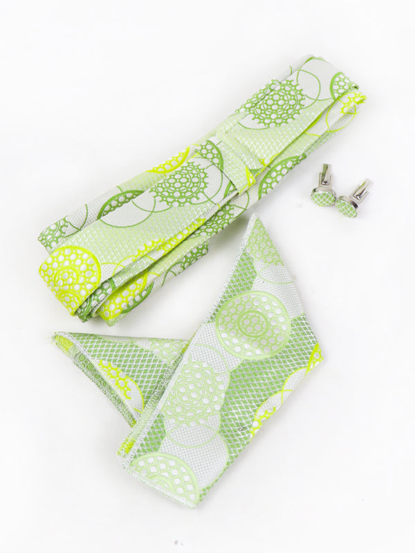 TBS14 3Pcs Tie Gift Box Tie Cuff-Link Pocket Square