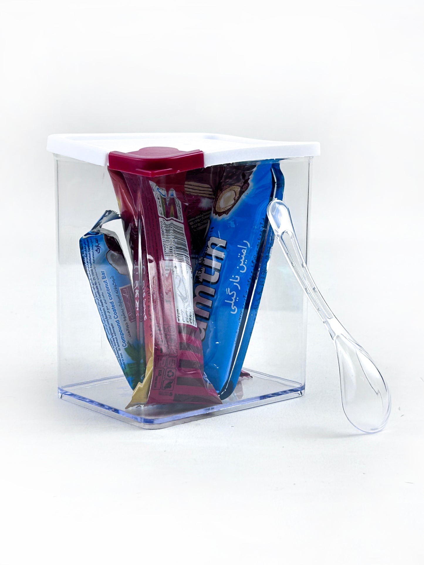 White Air Tight Plastic Jar 750ML