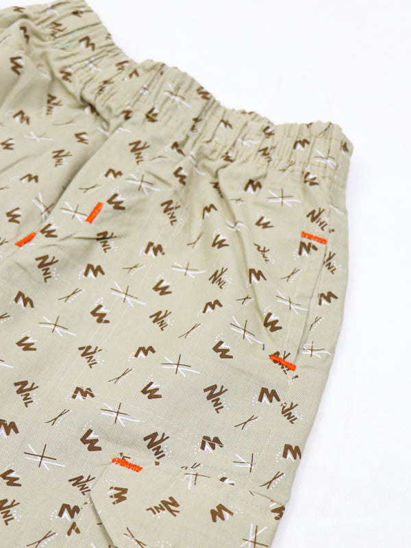 LF Boys Short 3-QTR Printed Design Fawn