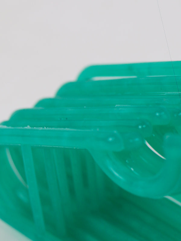 Plastic Clothes Hanger With Tie Rank Pack of 10 Sea Green