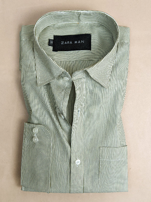 Light Green Lines Formal Dress Shirt For Men AZ MFS66 The Cut Price Light Green Lines Formal Dress Shirt For Men AZ MFS66 The Cut Price