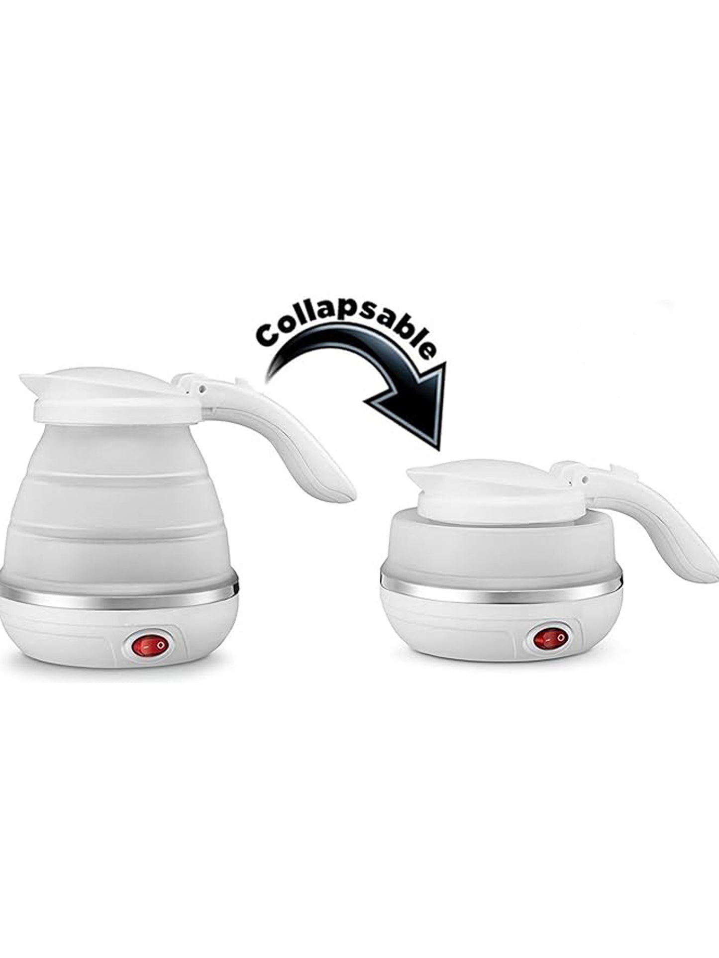 Travel Collapsible, Portable, Foldable Mini Electric Kettle - 600ML Multicolor