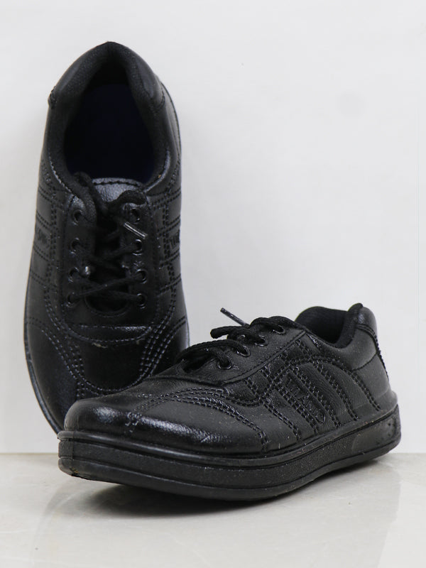 KS14 Kids School Shoes 6Yrs - 17Yrs Black