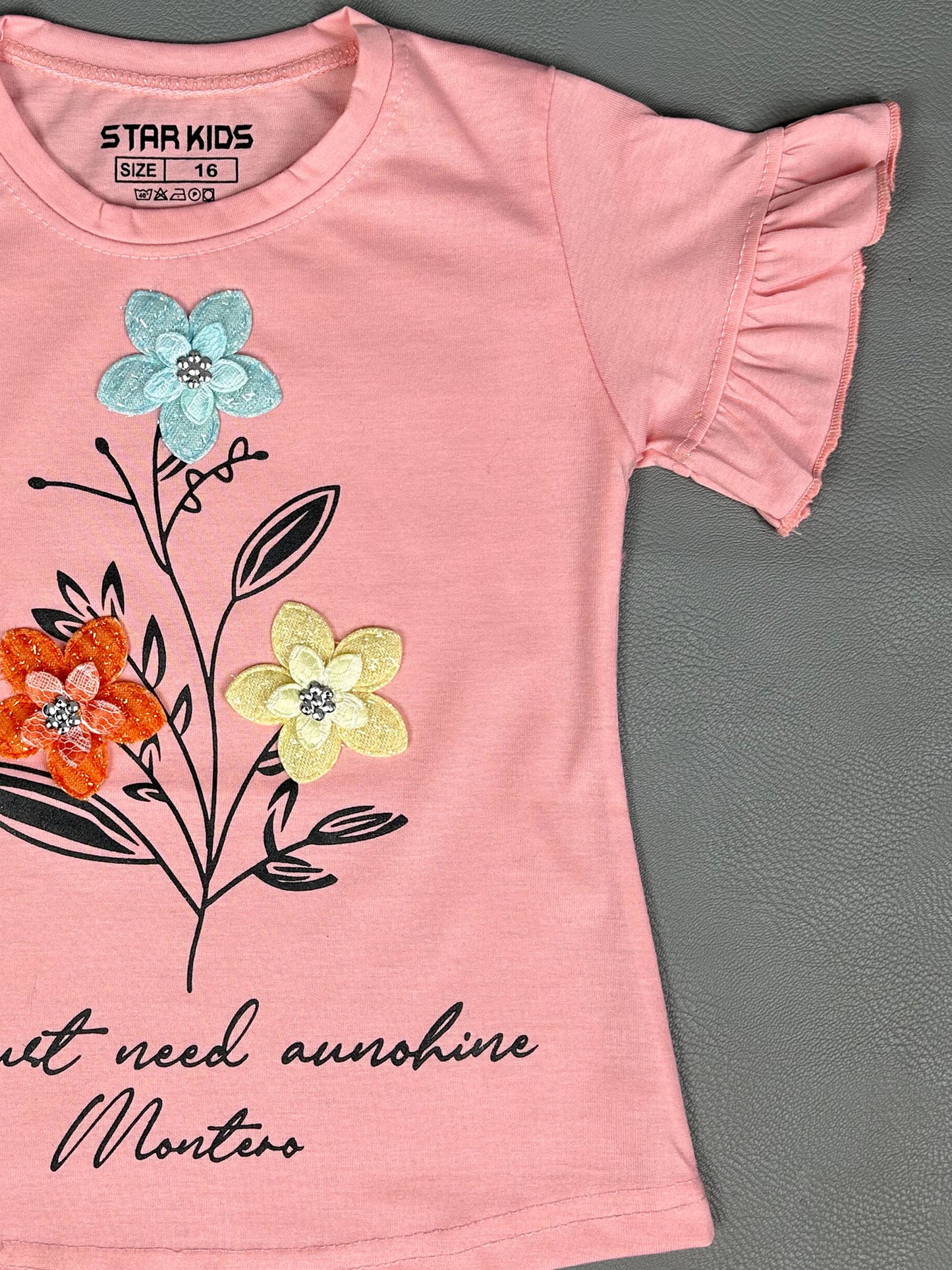 2.5Yrs - 7Yrs Just Light Pink T-Shirt For Girls SK GTS40