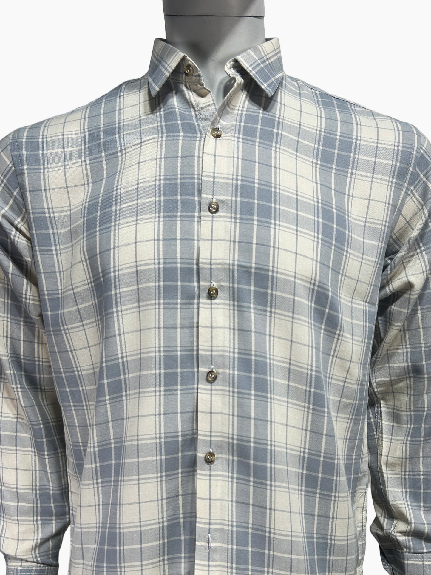 Grey Checks Casual Shirt For Men MCS85