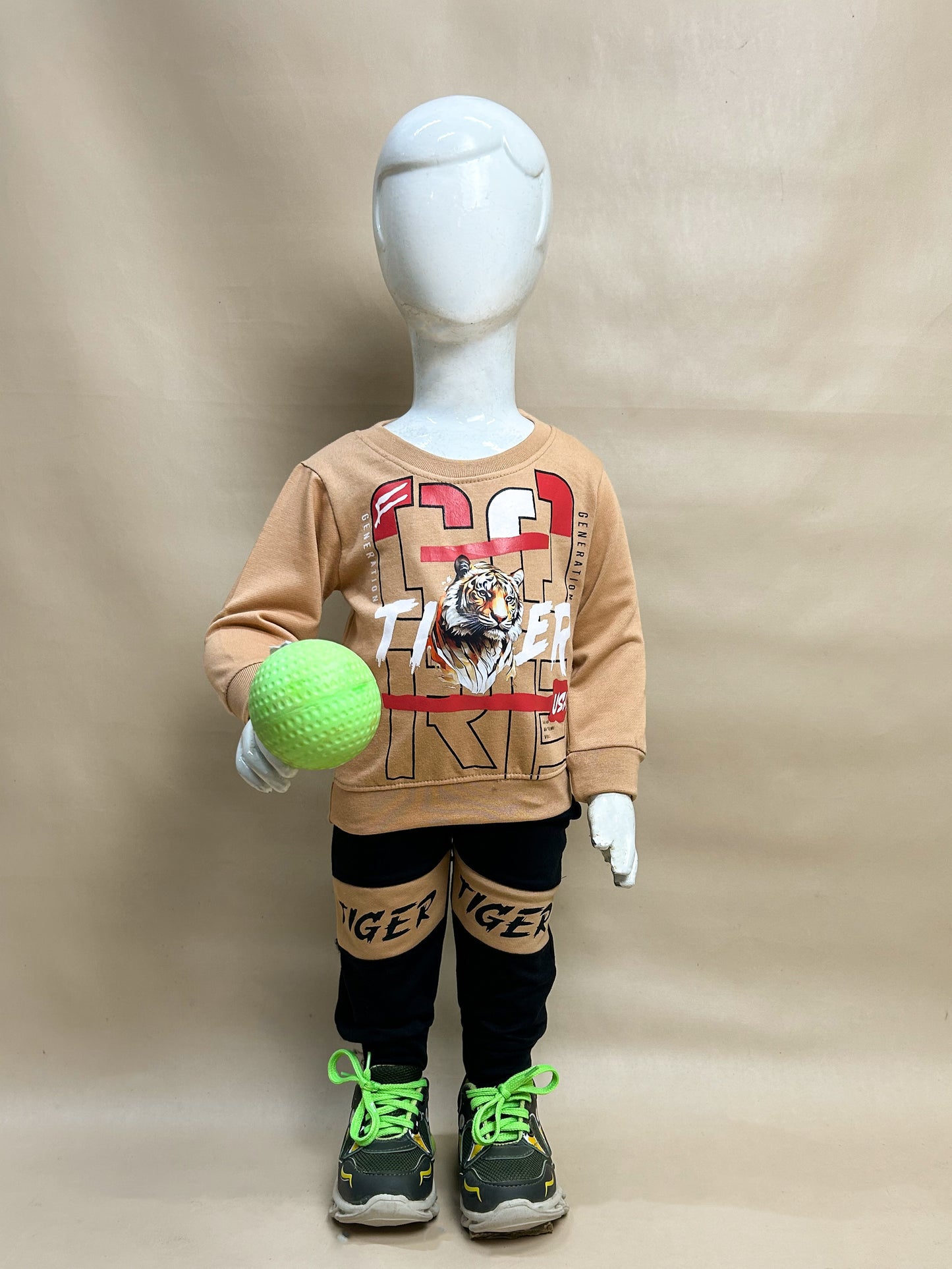 1Yr - 4Yrs Tiger Light Brown Suit For Kids SK BS120