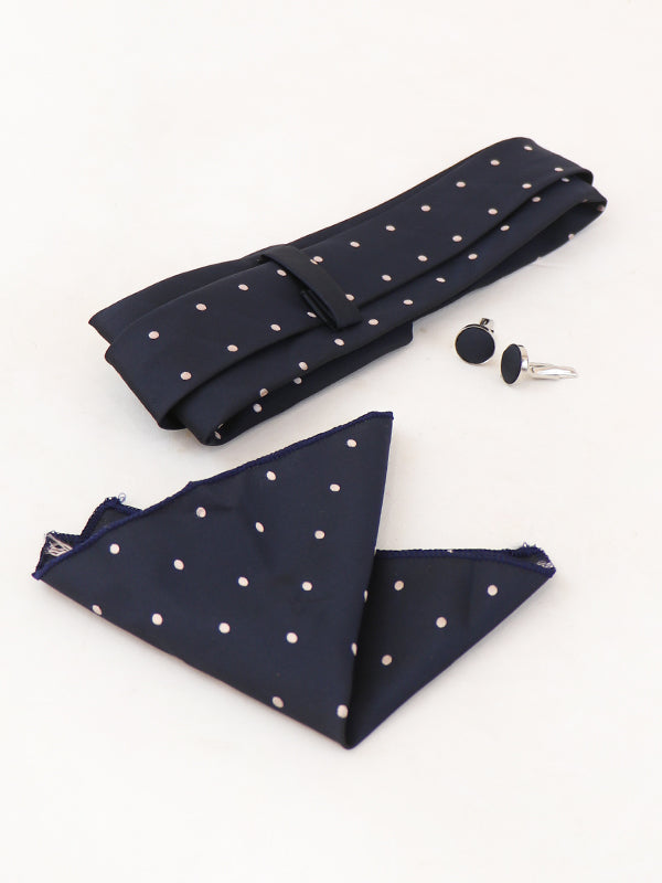 TBS34 3Pcs Tie Gift Box Tie Cuff-Link Pocket Square