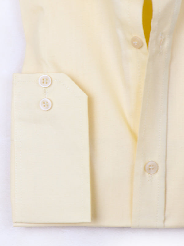 AZ Men's Formal Dress Shirt Plain Cream