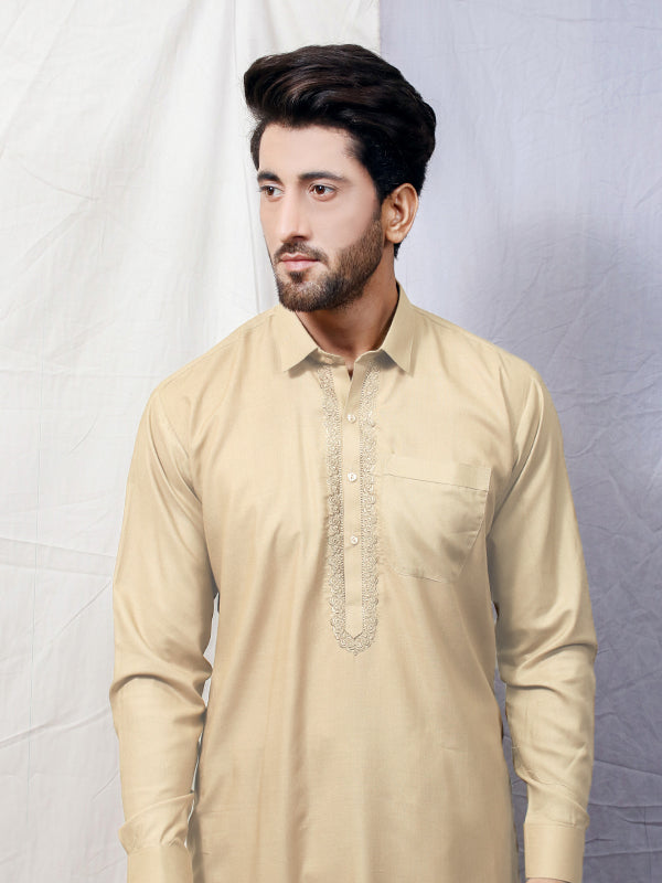 461/2E Men's Kameez Shalwar Stitched Suit Shirt Collar LF