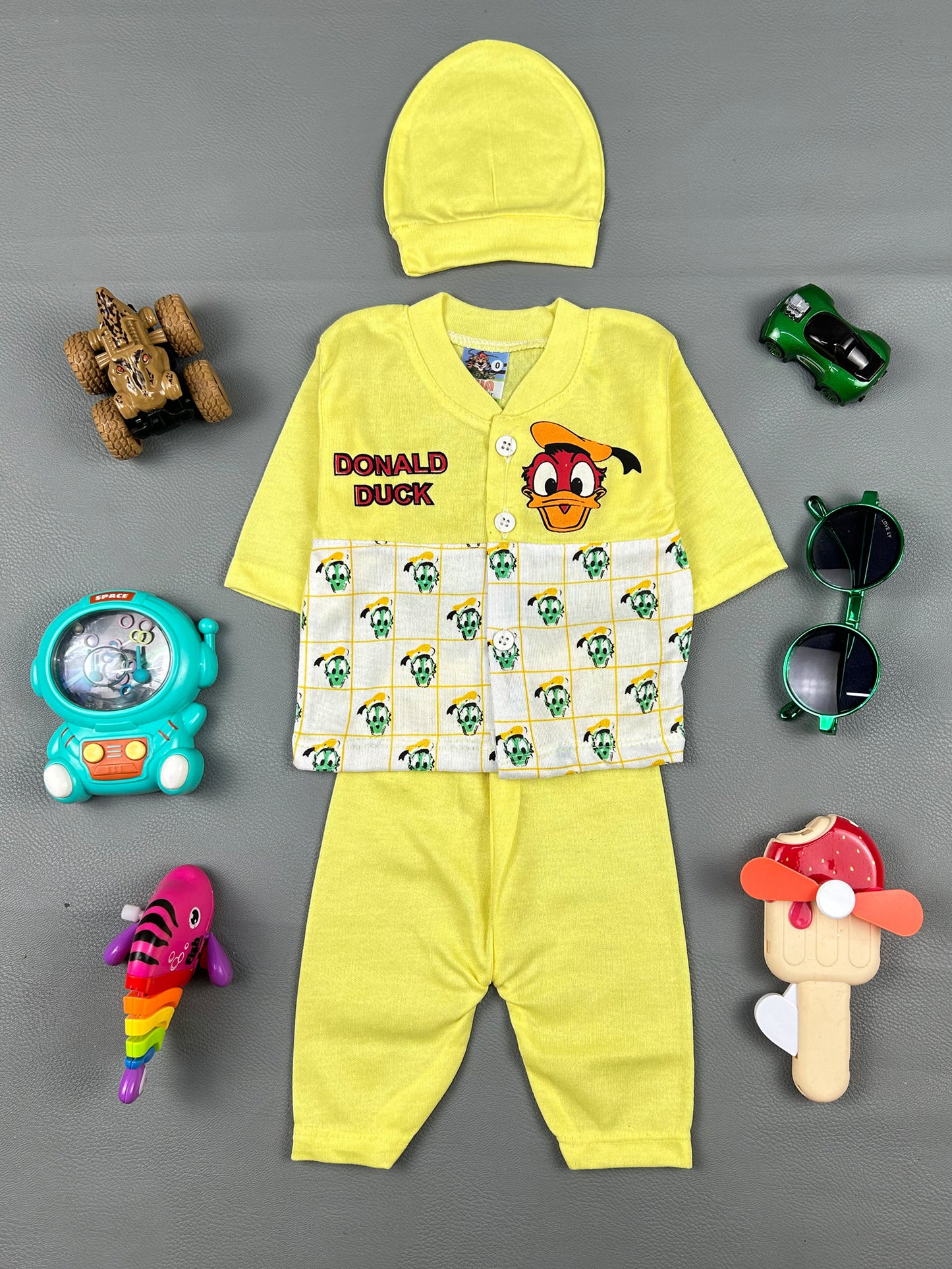 0Mth - 3Mth Yellow Donald Baba Suit For Newborns HG NBS198