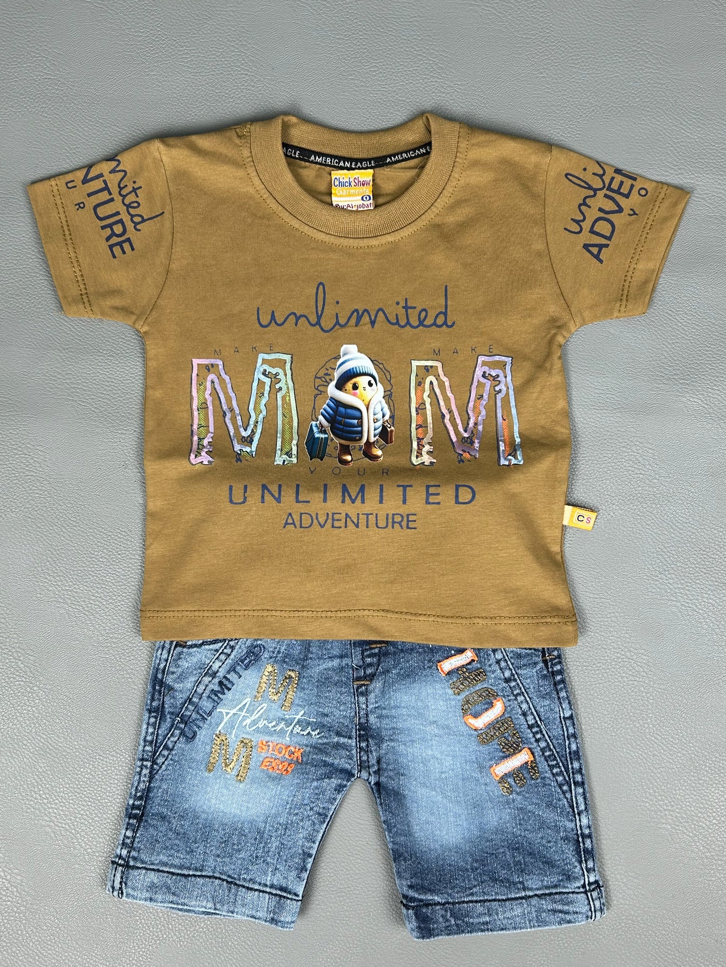 3Mth - 9Mth Light Brown Baba Suit For Newborns AJ NBS394
