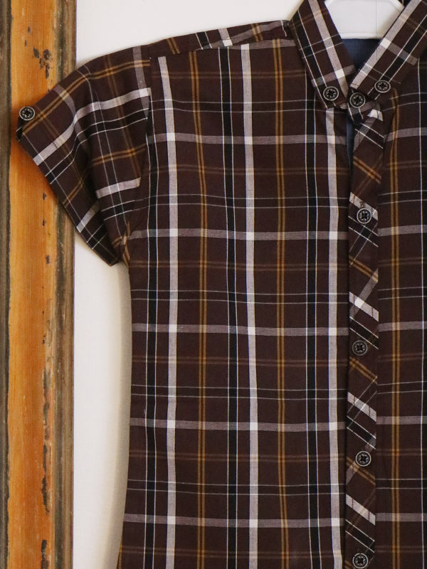 AZ Boys Casual Shirt 5Yrs - 12 Yrs Brown Check